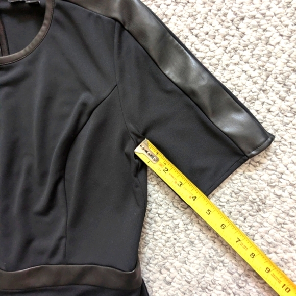 Laundry By Shelli Segal (Women's Size 10) Fit & Flare With Faux-Leather Accents - Picture 8 of 13
